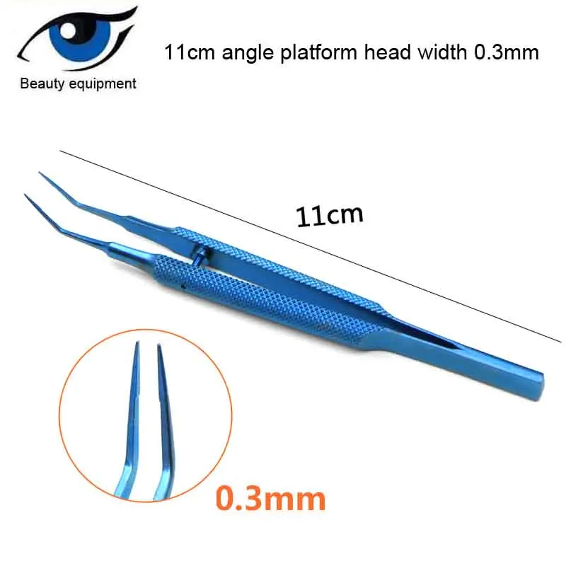 Микроскопический пинцет из титанового сплава с угловой головкой прямая