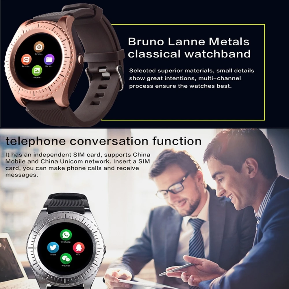 Bluetooth Смарт-часы подключение Android ios Телефон Smartwatch С sim-картой музыкальная камера