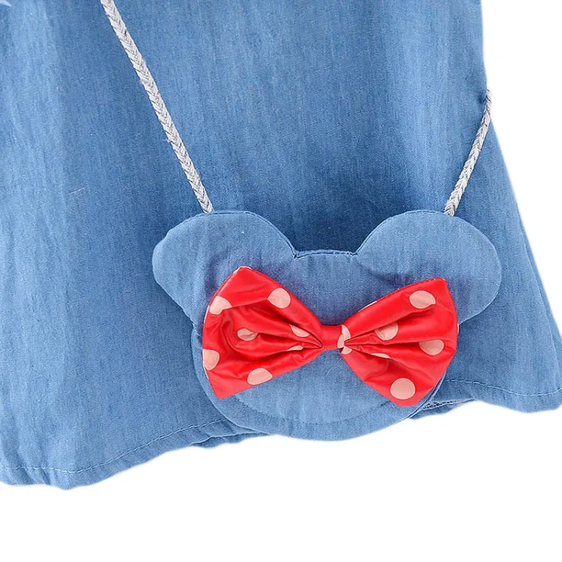 

Summer Baby Girls Cute Bowknot Dress Sleeveless Princess Denim Dress Outfit