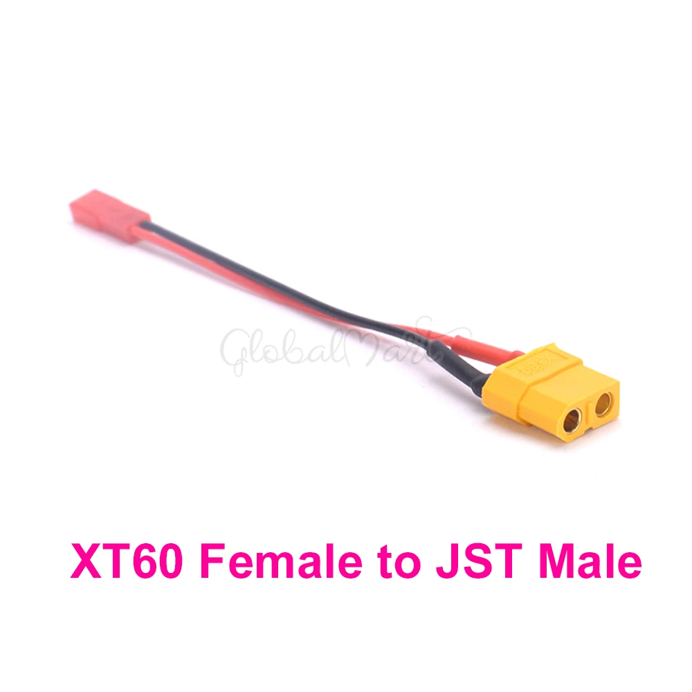 XT60 Female to JST XT30 XT60 T штекер мужской/женский для JST разъем зарядный кабель-адаптер конвертер 22AWG для RC Хобби батарея FPV RC модели - Цвет: XT60 Female to JST