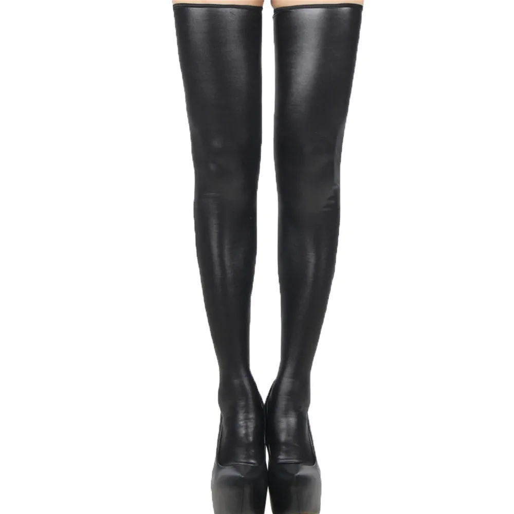 2020 сексуальные чулки на молнии с мокрым внешним видом женская клубная одежда