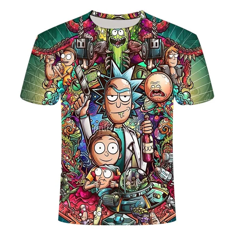 

Funny 3D printed men's summer short-sleeved T-shirt fashion trend top