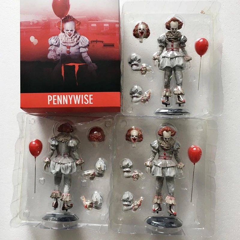 9 дюймов новая статуя Стивен Кинга сменная голова Pennywise фигурка Коллекционная модель игрушки