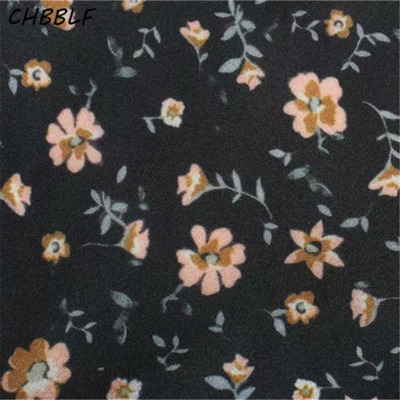 Платье-миди с цветочным принтом V-образным вырезом и длинным рукавом | Женская