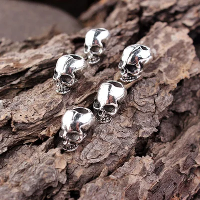 

Металлическое украшение для волос с 3d-черепом, конский хвост, готический панк, ретро-веревка, Стайлинг, «сделай сам», головной убор, ужас, удл...