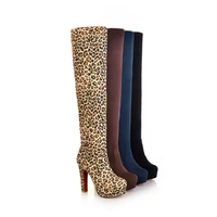 womens high heels over the knee boots suede stretch high boots platform boots womens shoes