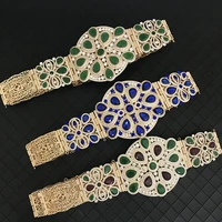 vintage luxury metal belt handmade rhinestone wide waist chain wedding dress belts for women luxury designer brand jewelry