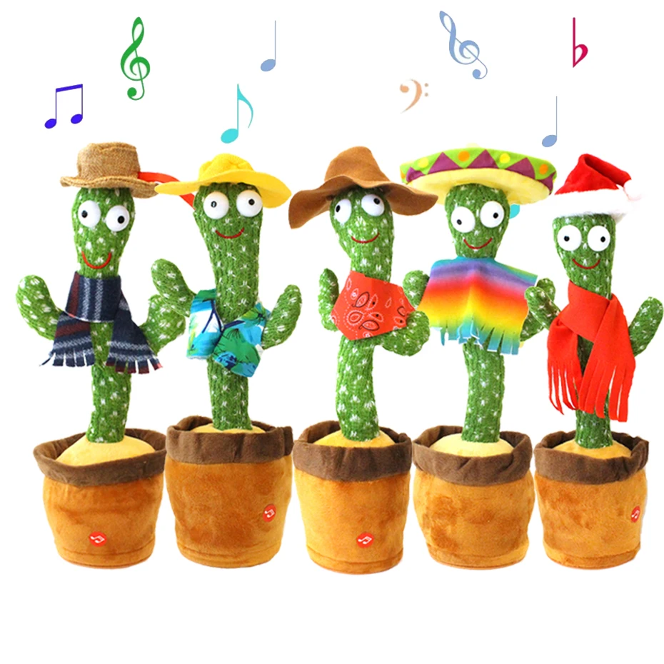 

Dancing cactus talking cactus Stuffed Plush Toy Electronic toy with song plush cactus potted toy Early Education Toy For kids