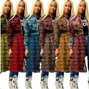 1L072 осенне-зимняя женская куртка, пальто с камуфляжным принтом, сетчатые Лоскутные Повседневные Длинные куртки наивысшего размера плюс