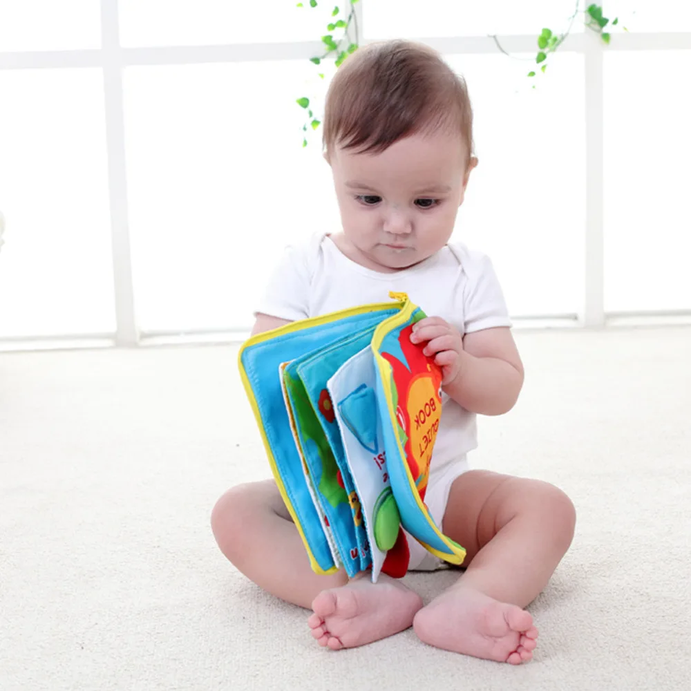 0-12 Month 12 Pages Soft Cloth Books Baby Boys Girls Rustle Sound Infant Educational Stroller Rattle Toys For Newborn | Игрушки и хобби