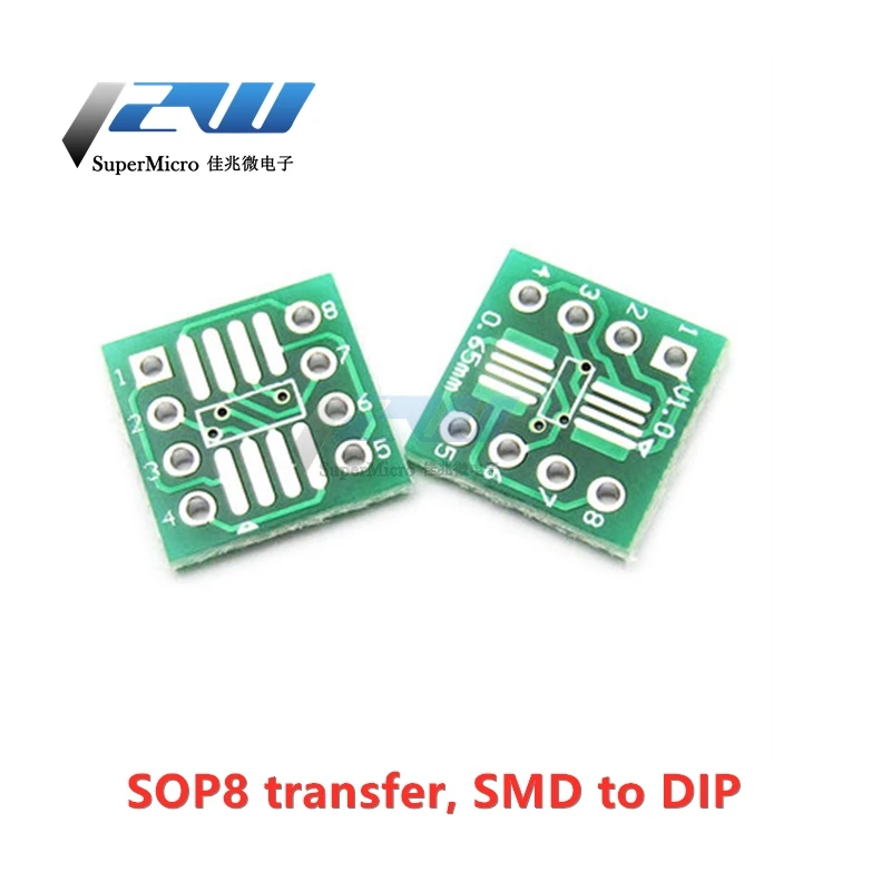 10 SOP8 to DIP8/Sop8 SMD для DIP Адаптерная плата/SOIC8 to DIP8 so8/tssop8/soic8/sop8/dip8 to dip8 женские IC Адаптеры без контактов