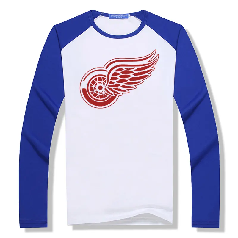 Новая новинка мужские футболки Детройт Красная футболка с крылышками большой и