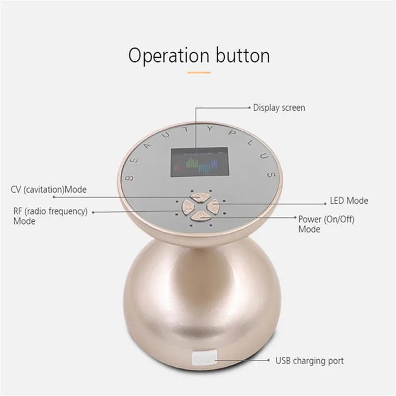 Goede Usb Nano Ipl Rf Ultrasone Cavitatie Vetreductie Body Afslanken Led Light Anti Cellulitis Huid Draai Massager Gewichtsverlies 30 #