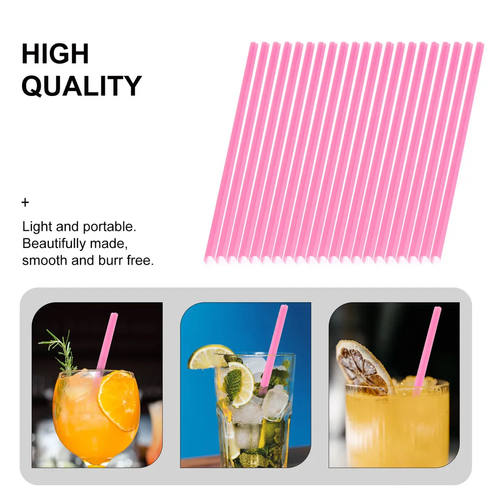 

100pcs Heart Shape Design Straws Convenient Straws Party Straws