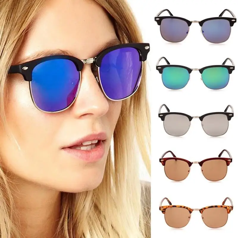 

Sunglasses Fashion Women Sunglasses Metal Half Frame Vintage Glasses