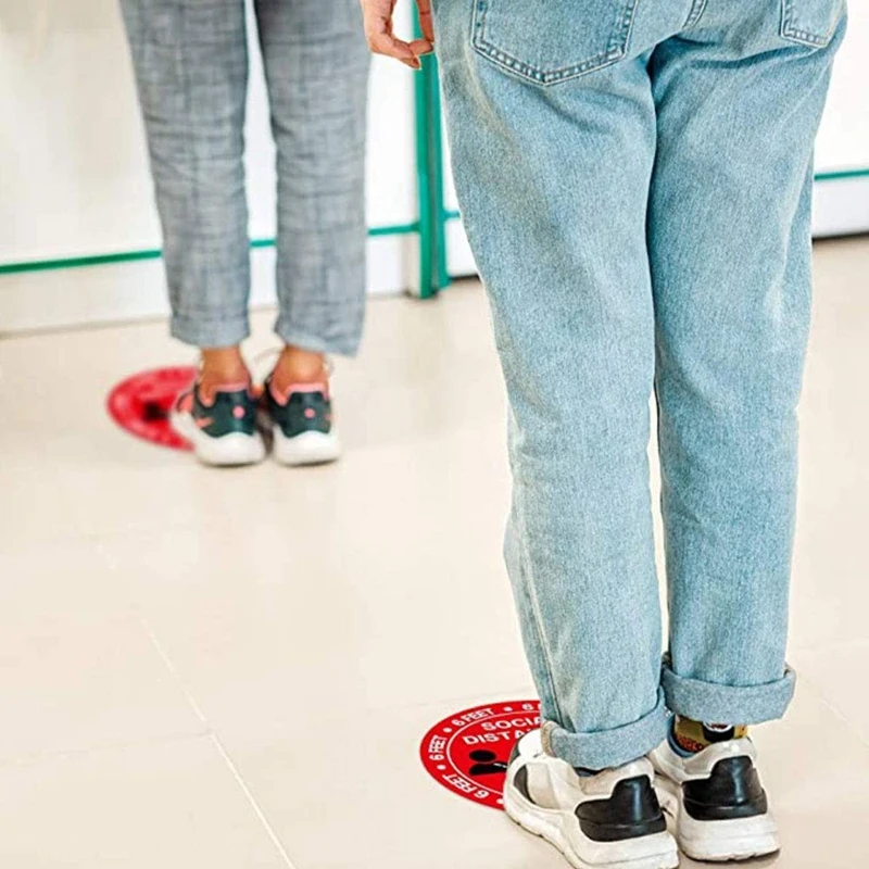 

Social Distance -Sticker 10 Pack Extended Sticker Signage Safety Distance 6 Feet Professional Sticker Signage 12 Inches