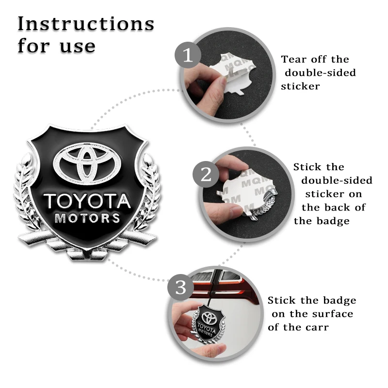3D Металлические автомобильные наклейки значок с эмблемой декоративные для Toyota TRD