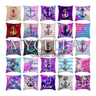 Квадратная Подушка 45*45 см, чехол, цветы, фотообои, диван, спальня, короткая плюшевая наволочка, простой чехол