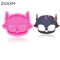 lm1118 shiny little warrior head self defense keychain necklace pendant silicone mold diy chocolate mold cake decoration mould