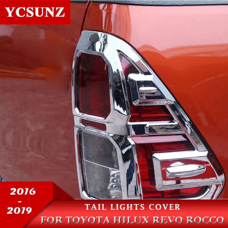 ABS хромированный задний фонарь крышка для Toyota Hilux Revo Rocco 2016 2017 2018 2019 2020|trim cover|chrome