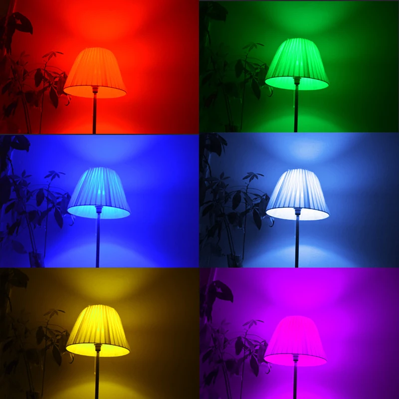Светодиодная RGB лампа с дистанционным управлением 10 Вт лампочка сменный режим