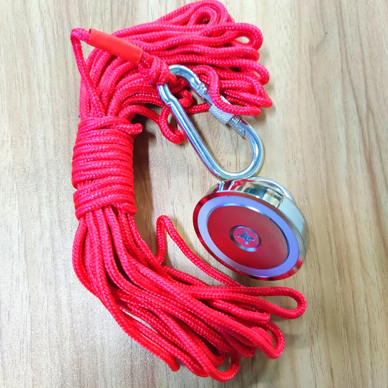 Супермощный неодимовый магнит D60 постоянный рыболовный с веревкой 10 м основа из