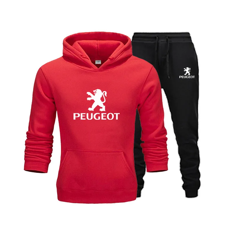 

2021 new hot sale men's sportswear suit sports hoodie + pants running fitness casual sportswear men's polyester jacket