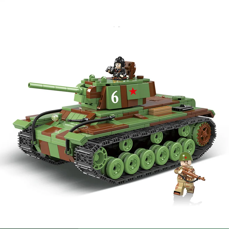 768 шт. военный минифигурный Kv 1 тяжелый панзер танк Ww2 техника солдат оружие блоки