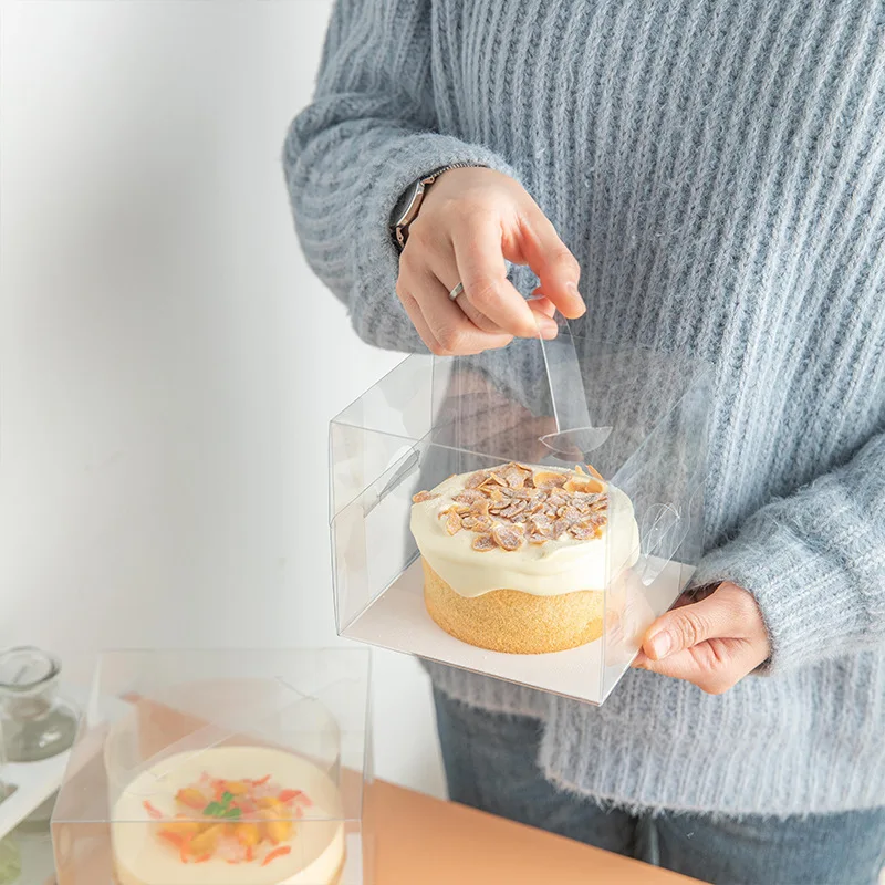10 шт. прозрачные пластиковые коробки для тортов|Подарочные сумки и упаковка| |