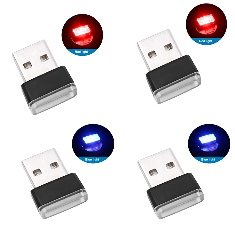 10 Автомобильный светильник USB атмосферный свет мини штекер светильник моделирующая лампа в автомобиле окружающий неоновый интерьерный светильник портативный штекер автомобильные аксессуары - Испускаемый цвет: 10