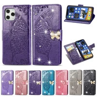 for iphone 12 pro max mini 11 xs xr x se 2020 leather wallet case luxury magnetic flip cover cards slots embossed phone case