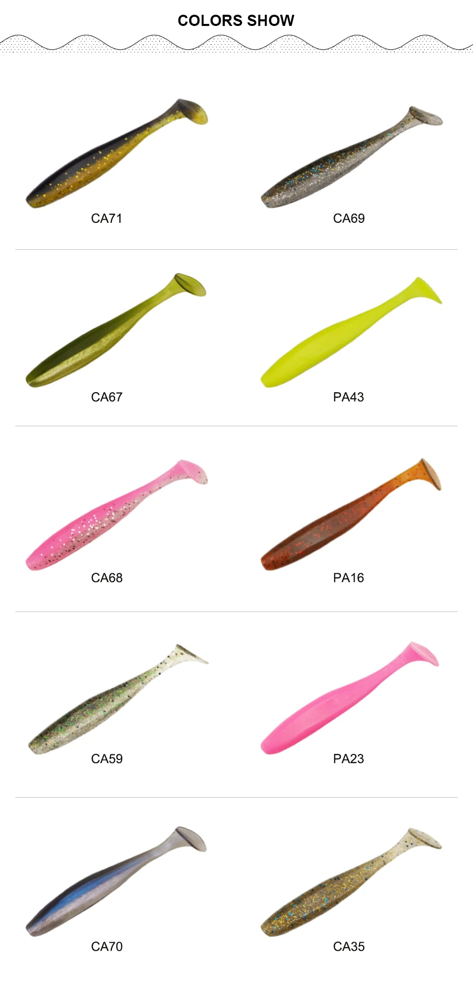 ESFISHING рыболовные приманки мягкие приманки Es Easy Shiner 50 мм 76 мм 100 мм 180 мм большие приманки для Форели Приманка Crankbait Iscas искусственные