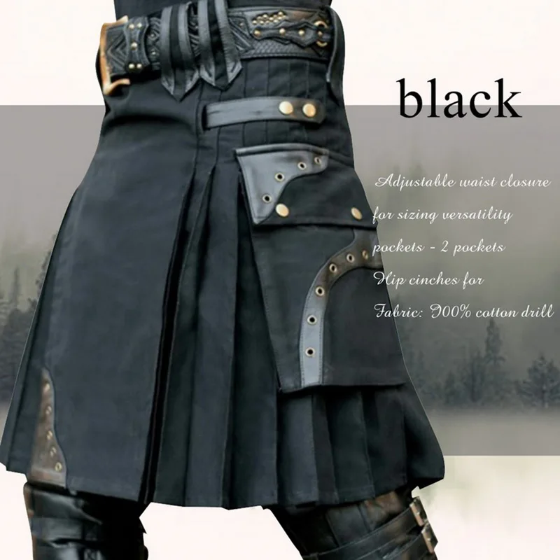 CYSINCOS новинка 2019 традиционная шотландская Мужская юбка Kilt металлическая