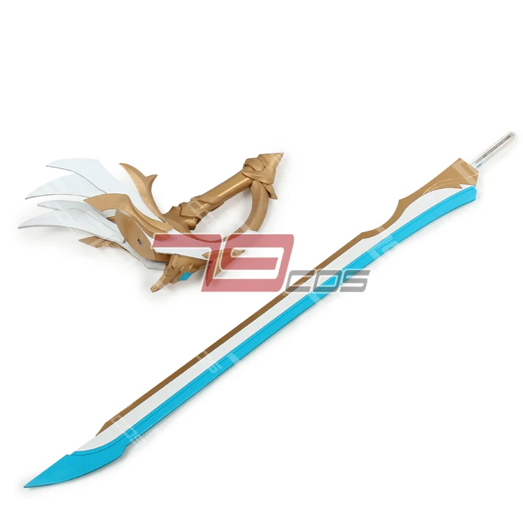 Игровой ударопрочный меч Genshin реквизит для косплея Aquila Favonia Albedo Keqing катана из ПВХ