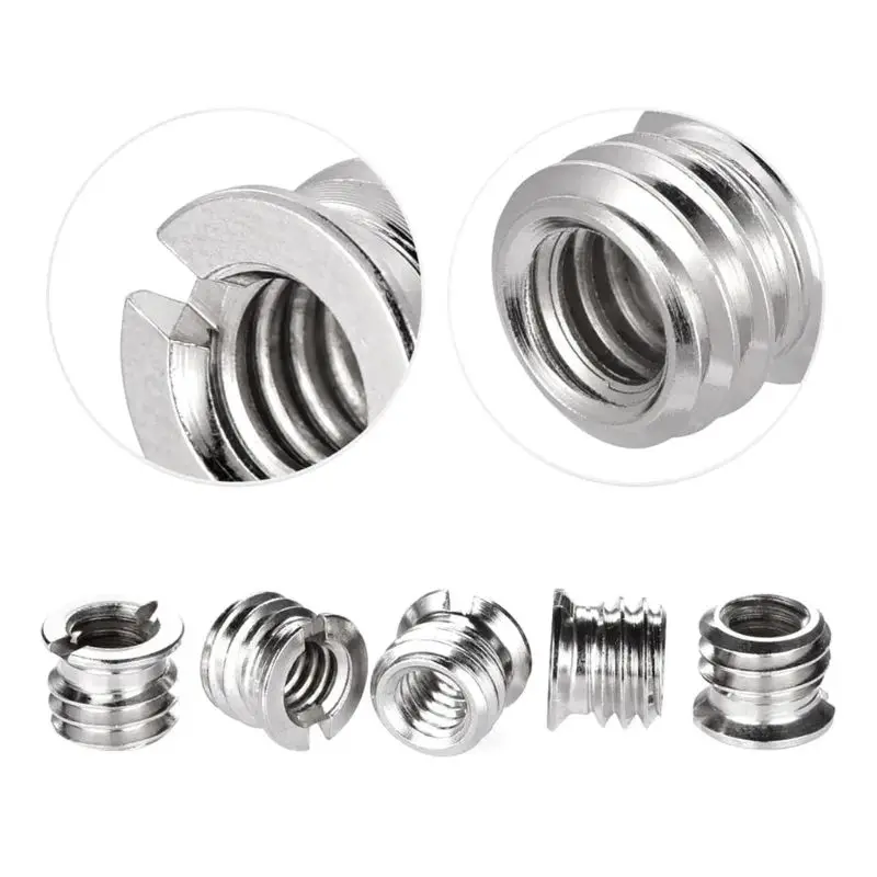 

1Set 1/4" 3/8" Converter Threaded Screws D-Ring Screw Adapter Mount for Camera