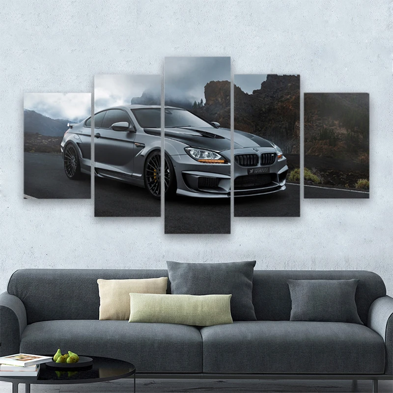 

Modern decorative wall BMW M6 supercar 5piece canvas wall art print home decoration HD print picture poster painting living room