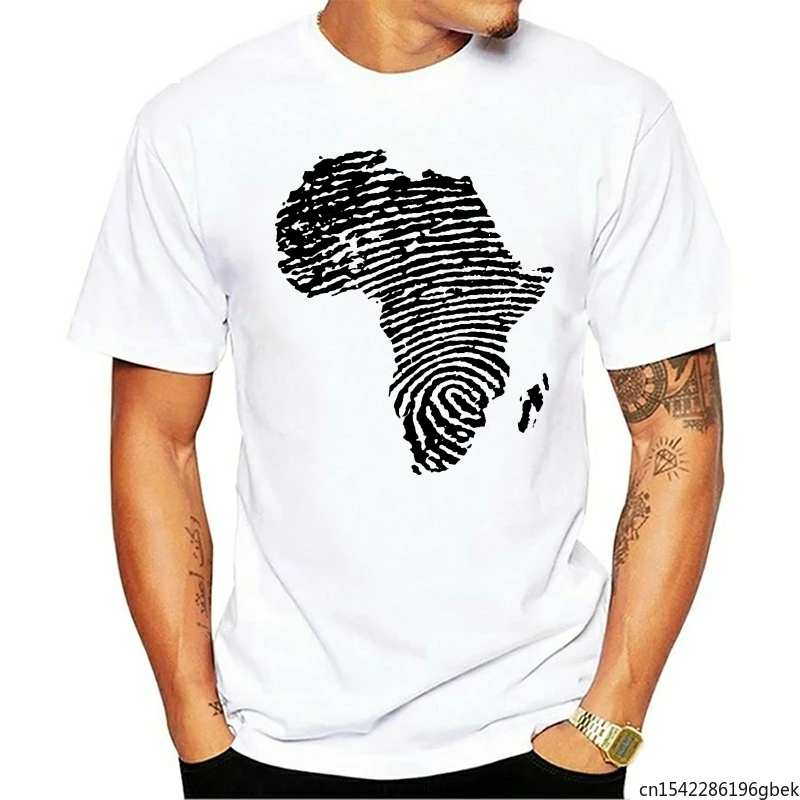 

Africa Continent Dna Map Fingerprint Funny Men's T-Shirt