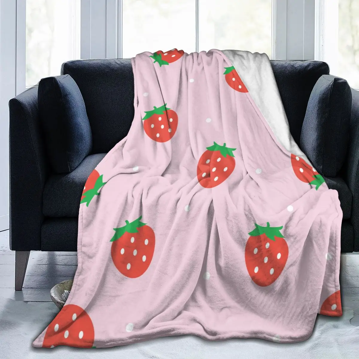 

Фланелевое Одеяло красная клубника любовь ультра-мягкое Флисовое одеяло для банного халата дивана кровати путешествия дома зима весна осе...