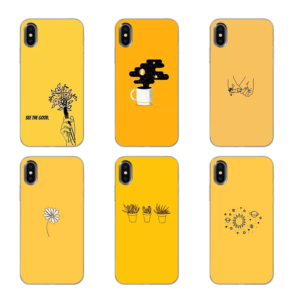 Удивительные милые желтые арт специальные горячие продажи чехлы для iPhone 5 5S SE 6 6s 7