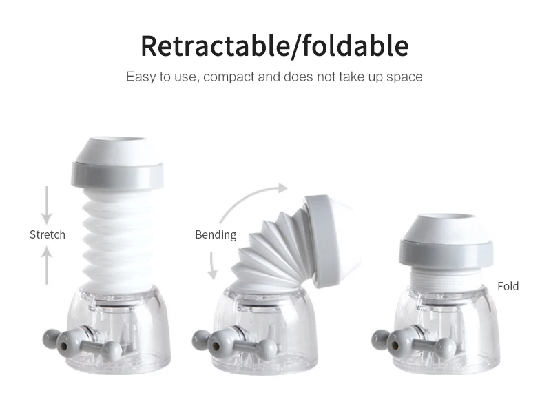 

Adjustable Kitchen Tap Extender Faucet Water Filter Sink Faucet Splash-Proof Water Outlet Shower Head Save Water 360 Flexible