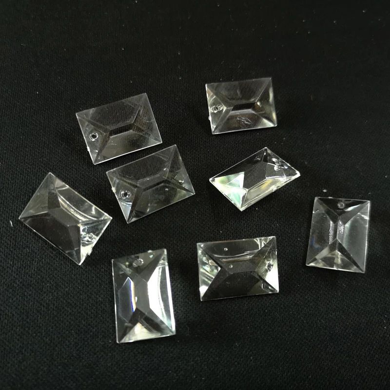 

21mm*15mm*8mm 330pcs/bag Clear Acrylic Irregular Faceted Beads Charms/Jewelry Earring Accessories/Finding Beads