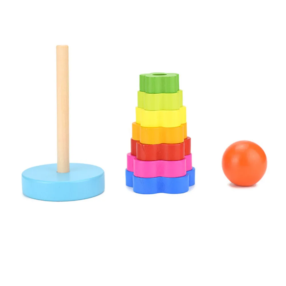 3D блоки радужная башня кольцо штабелирование штабелируемое гнездо Детское