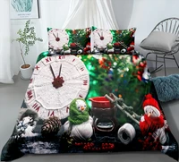 23 pieces merry christmas bedding set string ball snowman duvet cover festival happy holiday bed quilt cover new year cover set