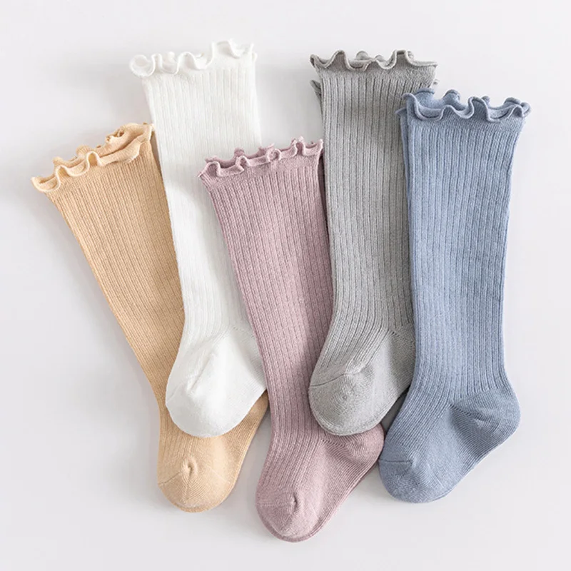 0-3Years Socks for Toddlers Baby Lace Socks Girls Boys Socks Stockings Infant Over-knee Cotton Socks Newborns Children Socks