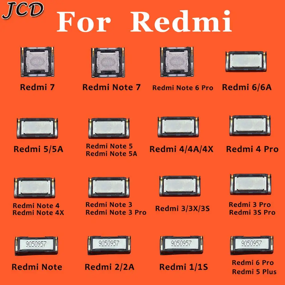 

JCD Earpiece Ear Sound Top Speaker Receiver For Xiaomi Redmi 3 4 6 Pro 1 1S 2 2S 3 3X 3S 4 4A 4X 5 5A 6A Note 7 6 5 2 3 Pro