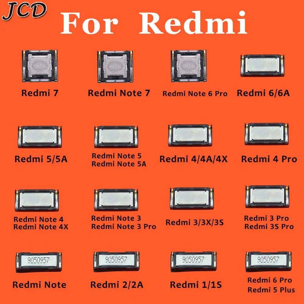 Наушники JCD верхний динамик для Xiaomi Redmi 3 4 6 Pro 1 1S 2 2S 3X 3S 4A 4X 5 5A 6A Note 7 | Мобильные