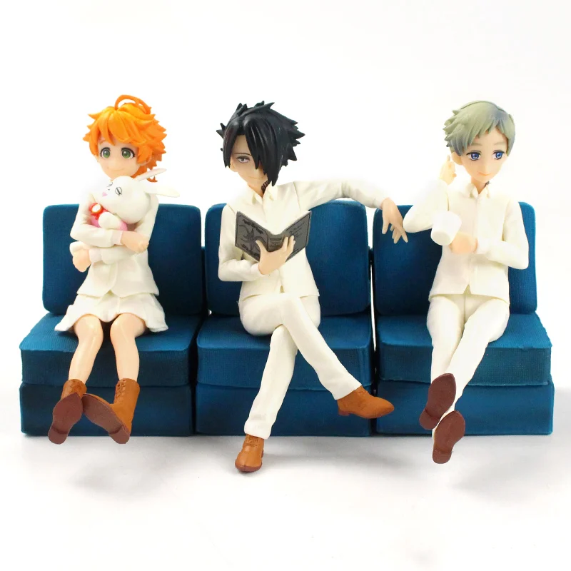 14cm Anime Figure The Promised Neverland Emma Norman Ray Leisure Time Version PVC Action Toys | Игрушки и хобби