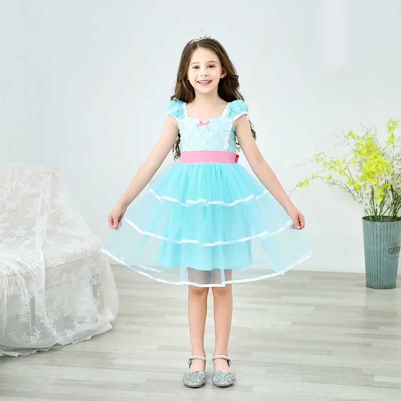 

Carnival Halloween Girl Birthday Party Parade Costume Movie Princess Queen Tulle Hem Cosplay Party Fancy Dress Toy Outfit