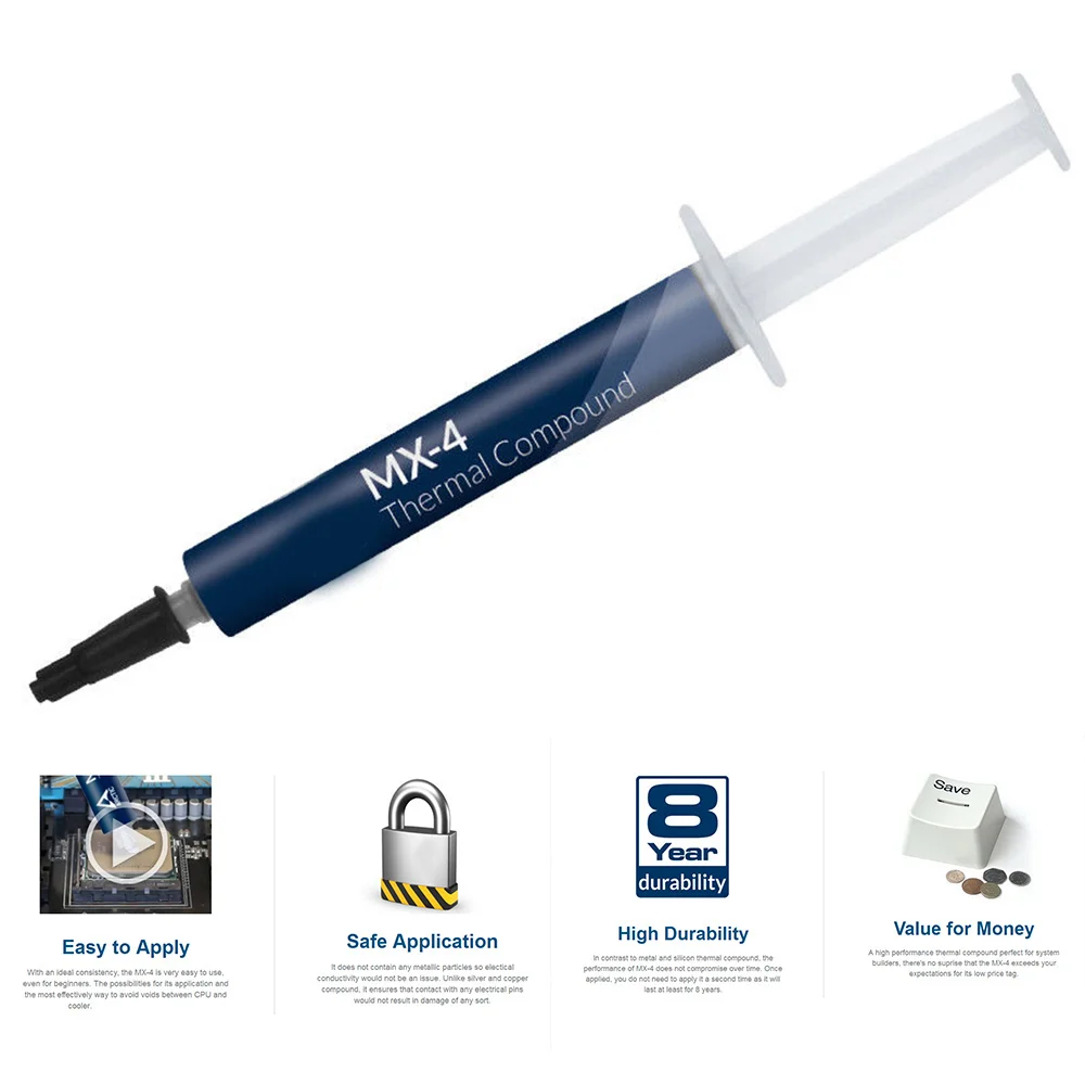 Высокопроизводительный MX 4 cpu силиконовый 4g видеокарта Тепловая паста трубка