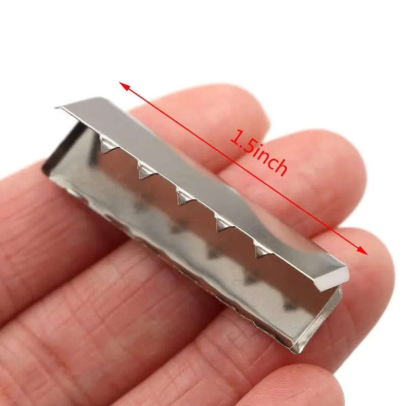 10Pcs Metal Belt Buckle End Tip For Cotton Webbing Tag Bag Key Fob Chains Wedding DIY Shoes Bags Buckles Accessory | Дом и сад